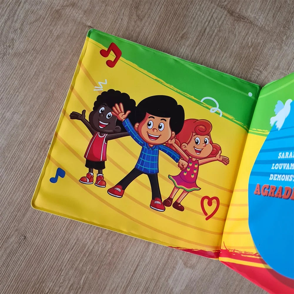 3 palavrinhas | Louvando ao Senhor | Livro de banho