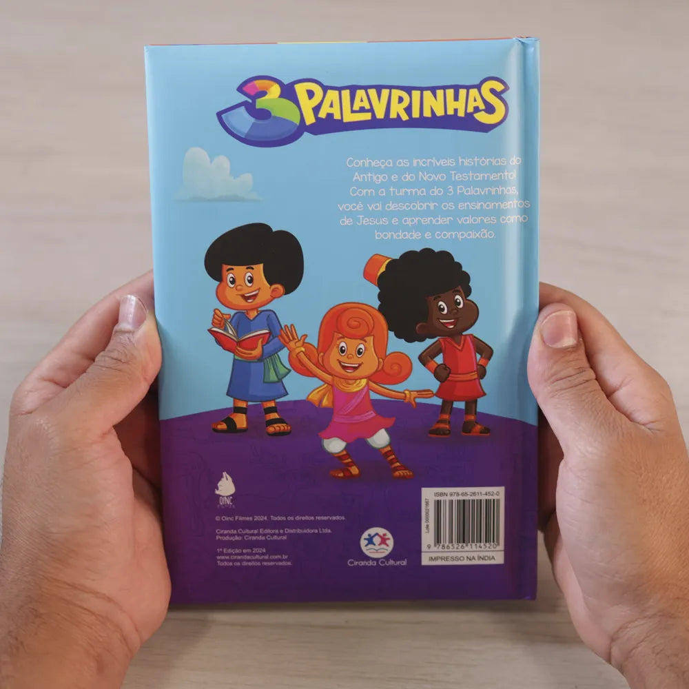 3 Palavrinhas bíblia para crianças almofadada contra capa