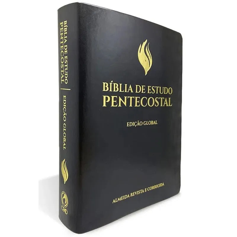 Bíblia de Estudo Pentecostal Edição Global ARC Letra Grande Capa Luxo Preta