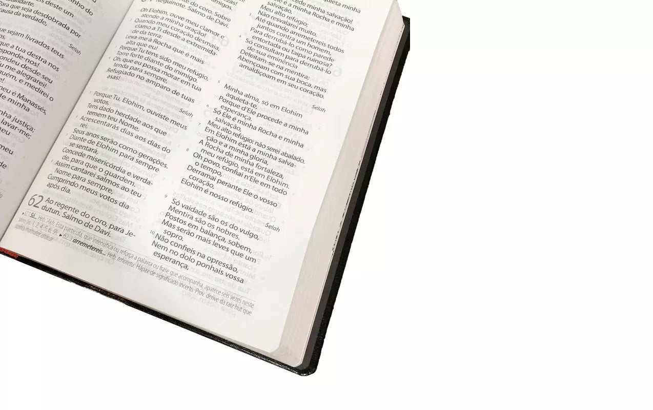 Bíblia de Estudo Textual Letra Gigante Capa Preta Luxo letra