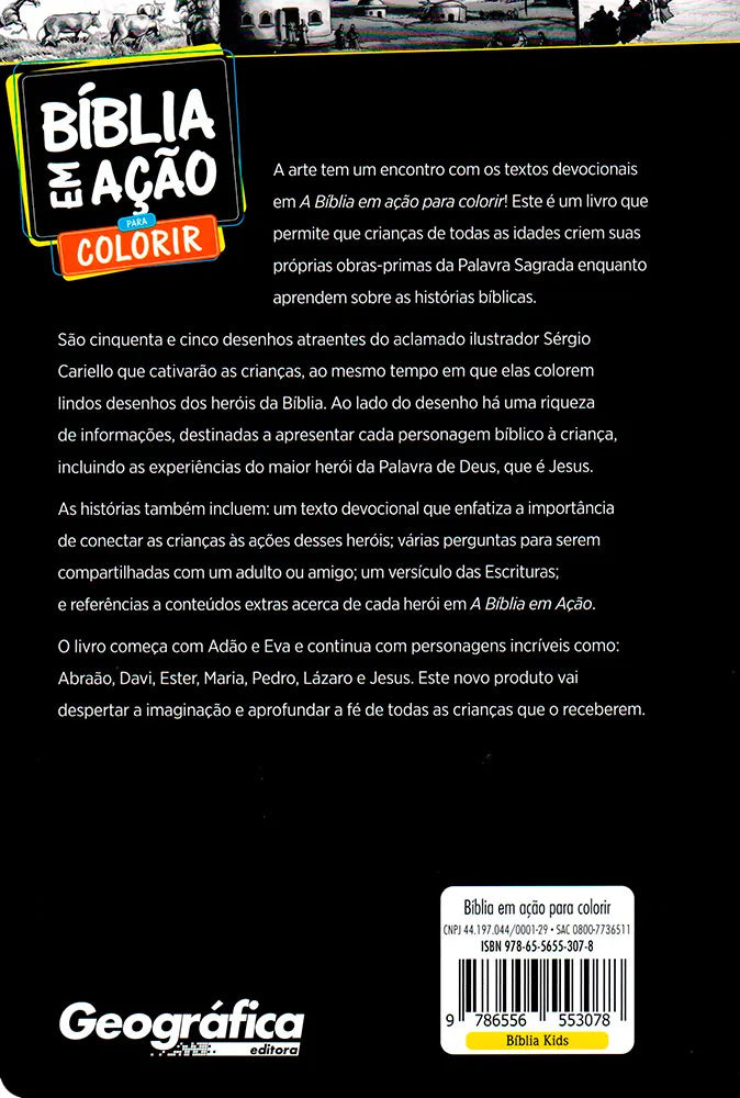 biblia em ação para colorir verso