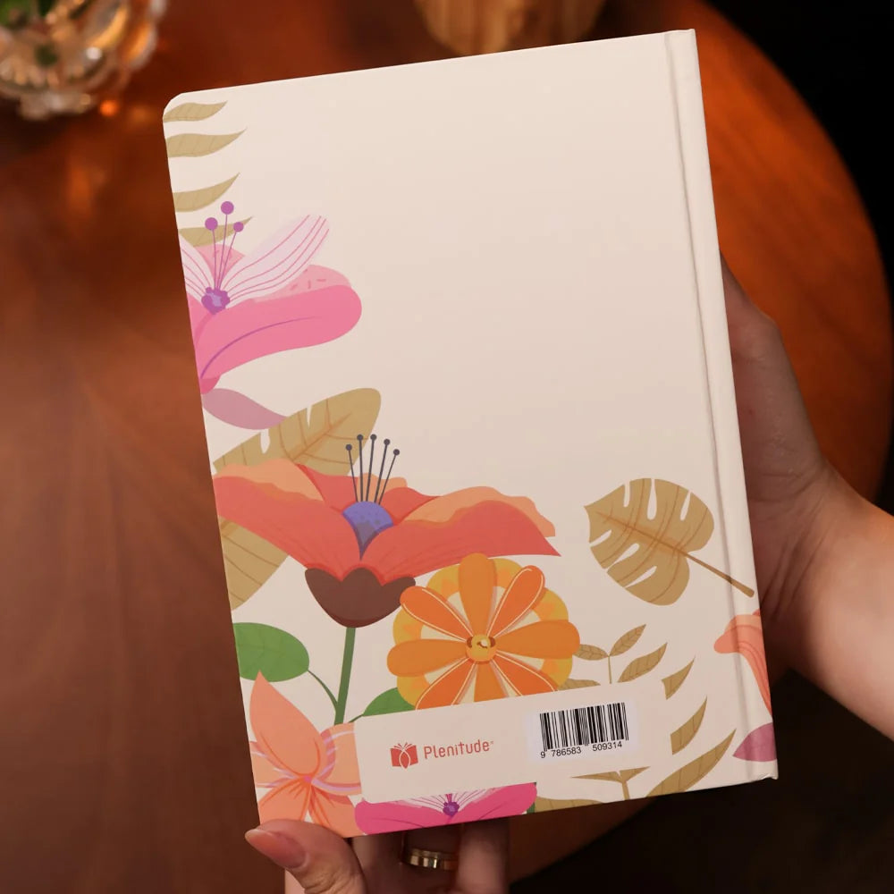 Bíblia Sagrada Flores KJA Letra Maior Capa Dura Verso
