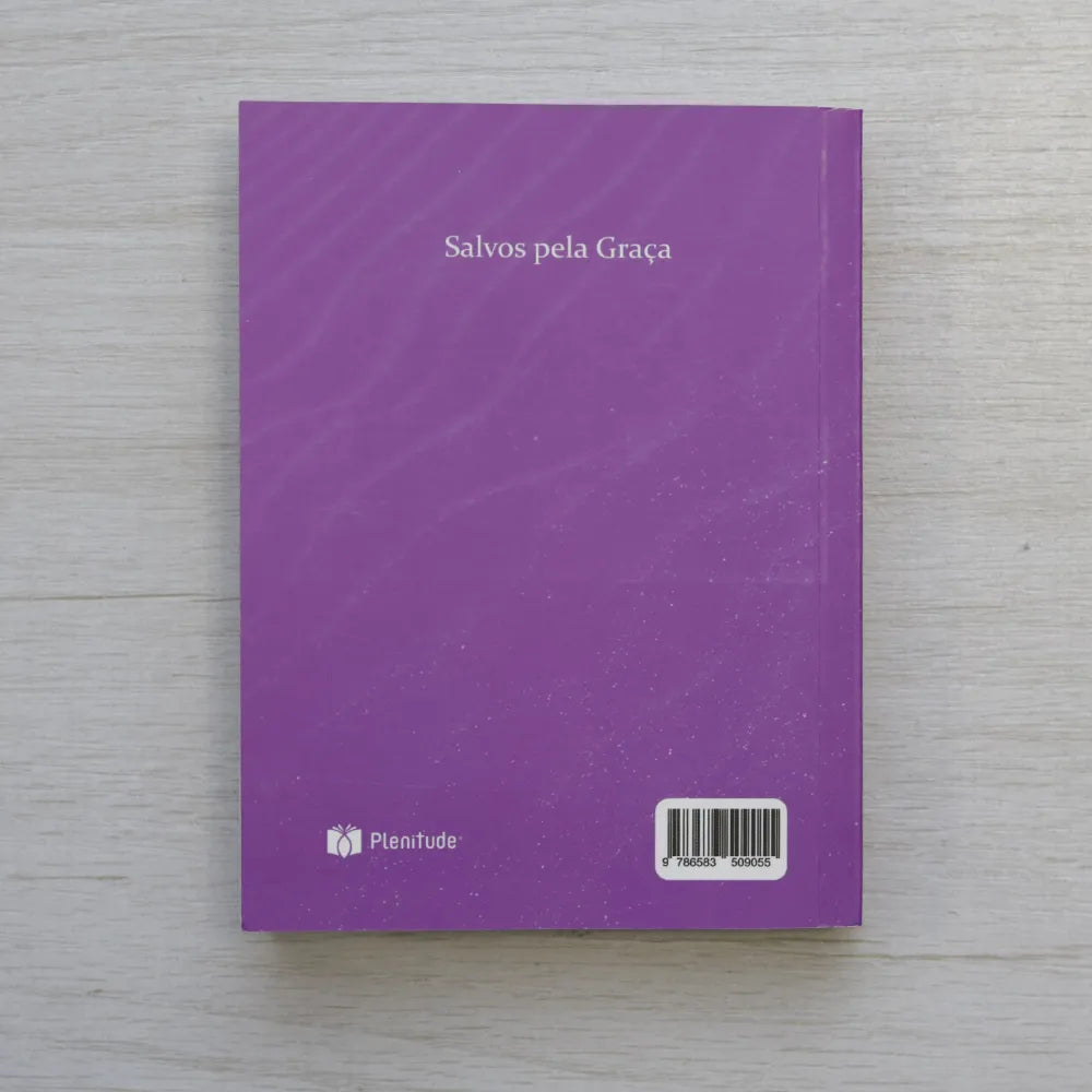 Bíblia Sagrada Pequena ARC Capa Brochura Salvos Pela Graça Rosa verso