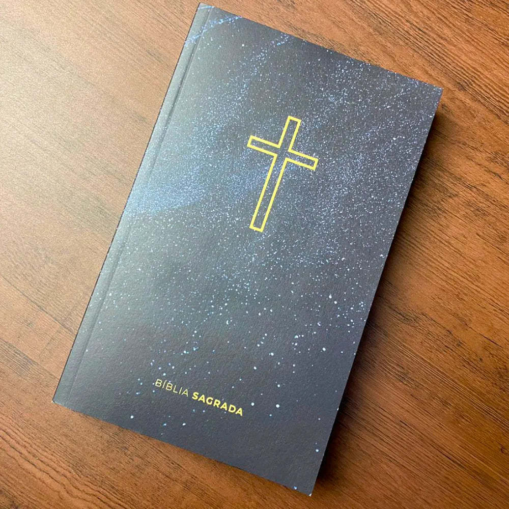 Bíblia Sagrada Salvos Pela Graça ARC Letra Normal Capa Brochura Cruz