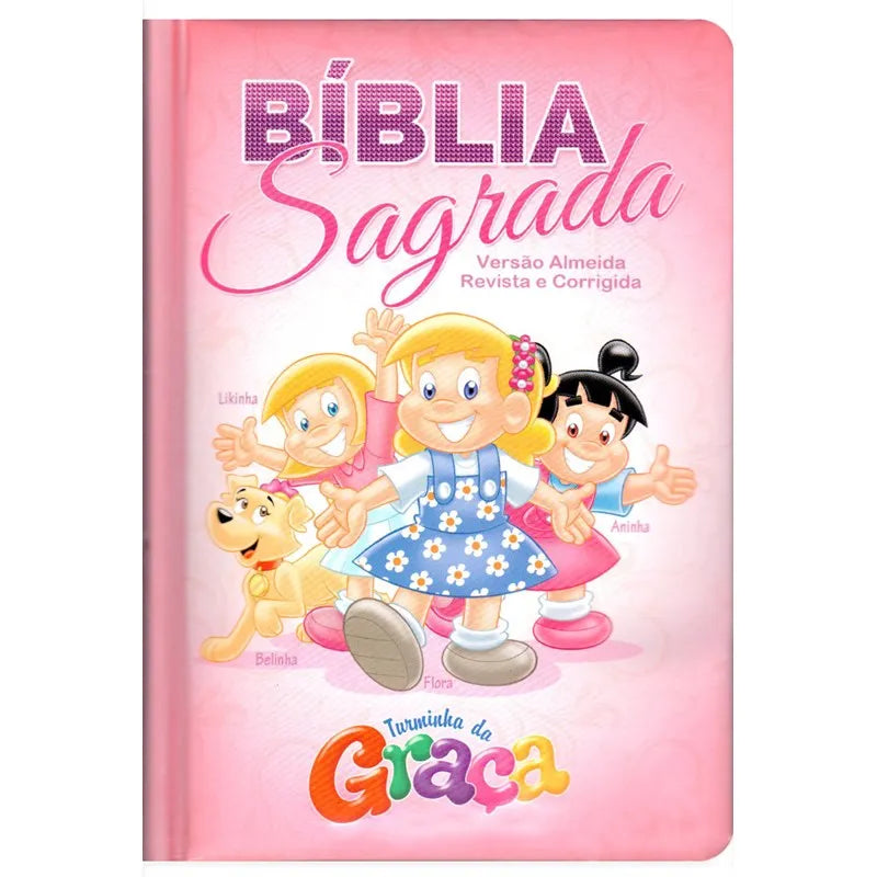 Bíblia da Turminha da Graça Capa Almofadada Menina