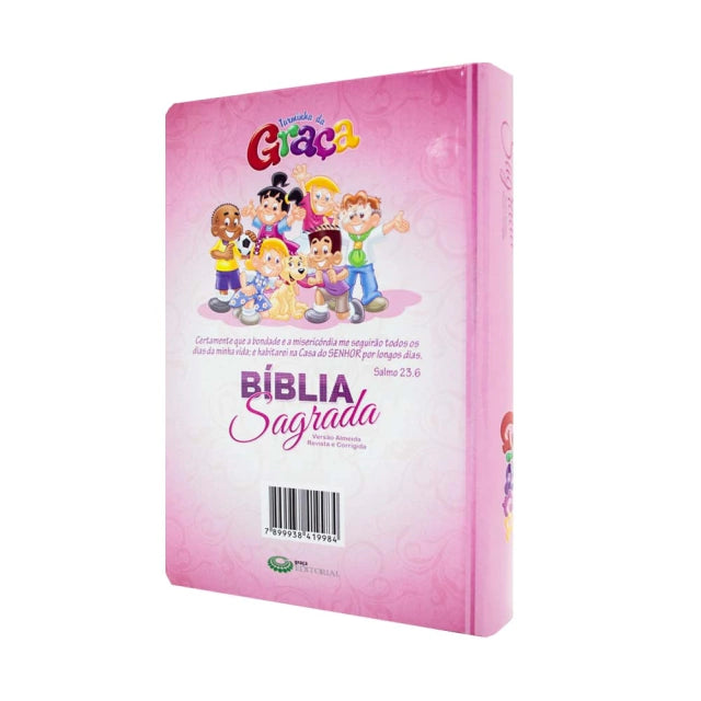 Bíblia da Turminha da Graça Capa Almofadada Menina Verso