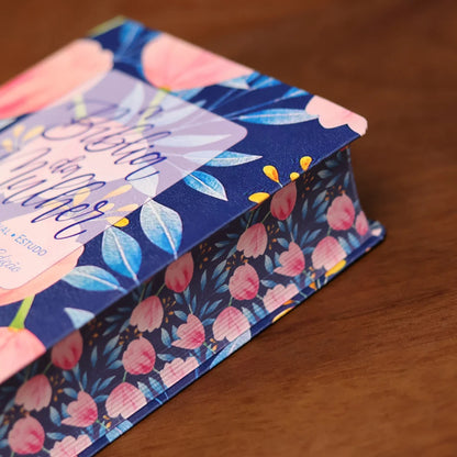 A Bíblia da Mulher | Portátil | NAA | Capa Tulipa Azul