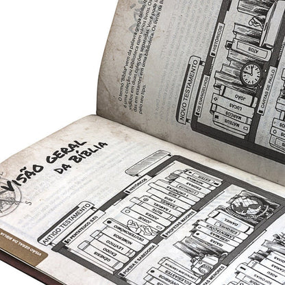 Bíblia das Descobertas para Adolescentes | Letra Normal | NTLH | Capa Couro Marrom Claro Ilustrada