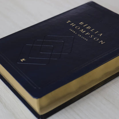 Bíblia Thompson de Estudo | AEC | Letra Grande | Capa Luxo Azul
