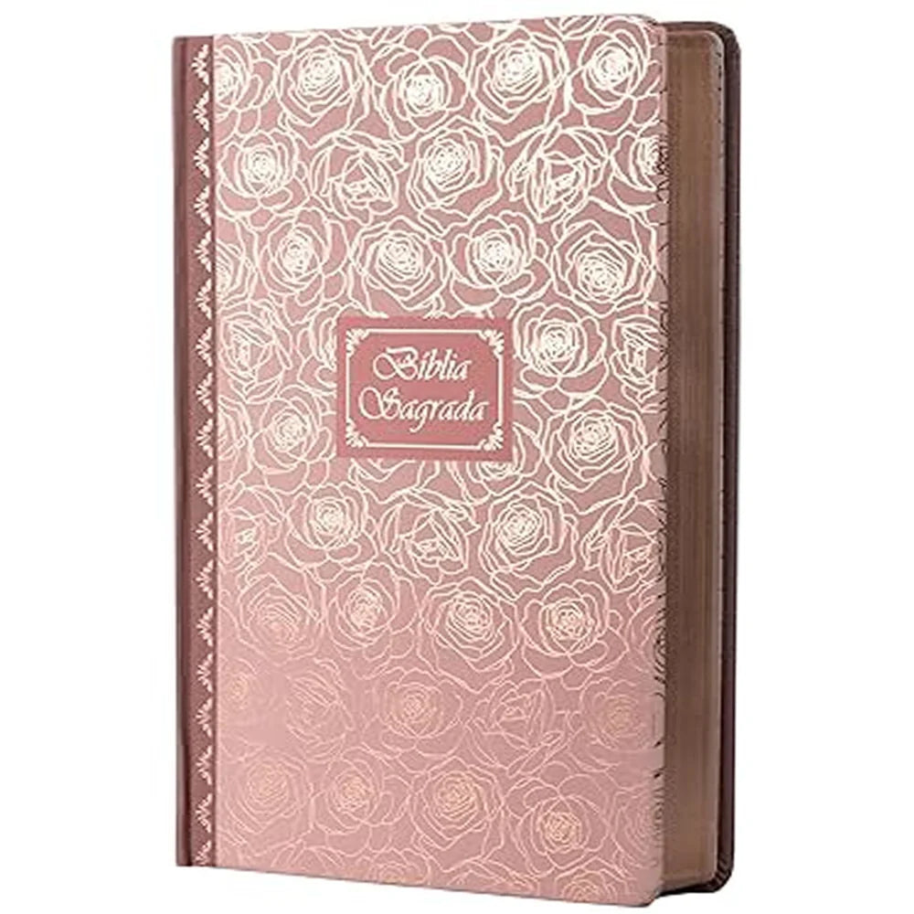 Bíblia Sagrada Católica | NTLH | Letra Grande | Capa Dura Rosa com Lombada em Tecido