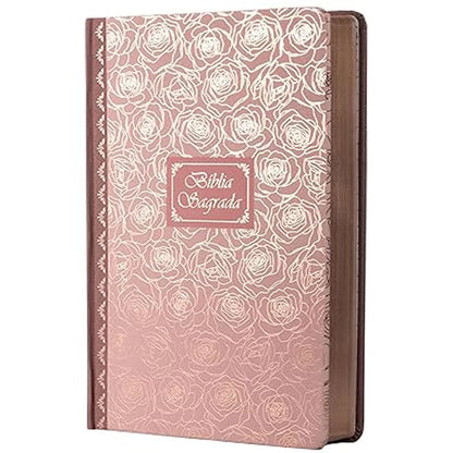 Bíblia Sagrada Católica | NTLH | Letra Grande | Capa Dura Rosa com Lombada em Tecido