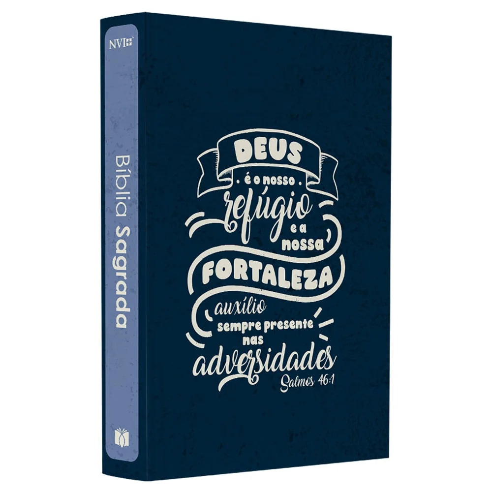 Bíblia Sagrada Lettering | NVI | Capa Brochura Azul