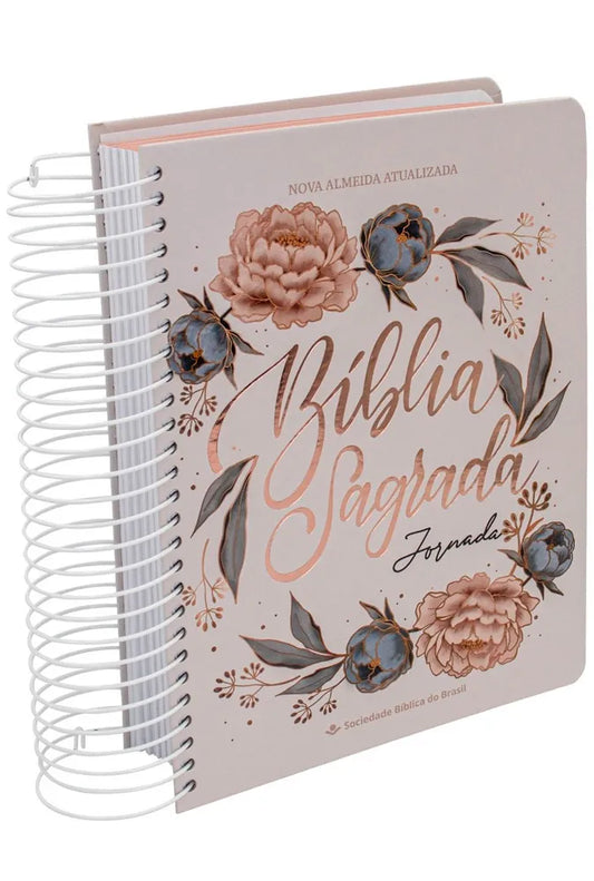 Bíblia Sagrada Jornada Espiral | NAA | Capa Flores