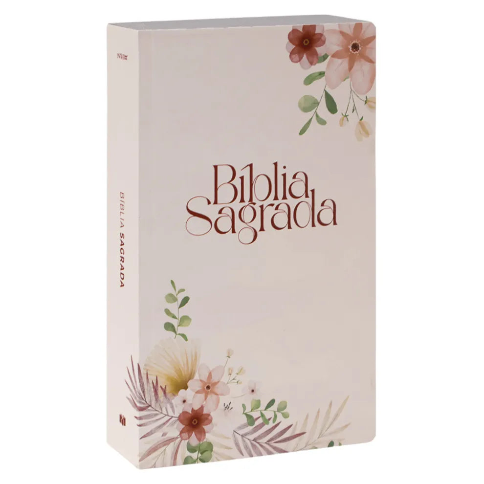 Bíblia Sagrada Floral Rosê | NVI | Capa Brochura