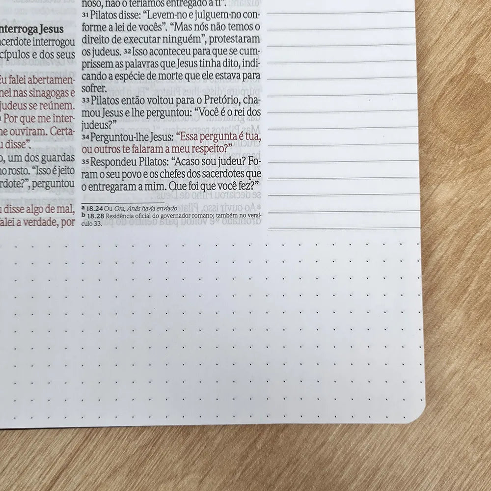 Bíblia Anote Espiral Púrpura NVI Letra Grande Com Espaço Para Anotações letra