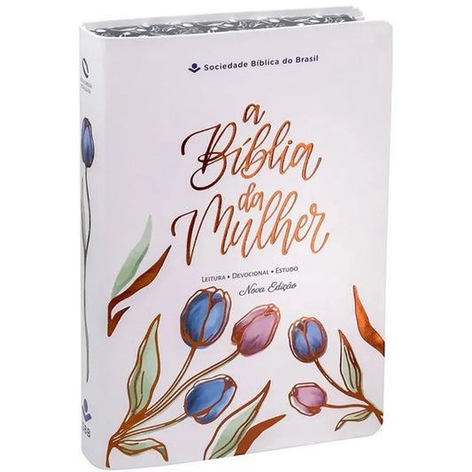 biblia da mulher compacta naa capa luxo branca