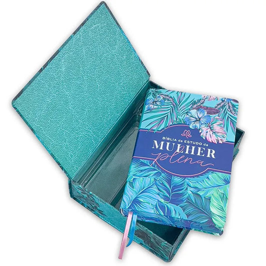 Bíblia De Estudo Da Mulher Plena NVI  Capa Luxo Tropicalis Tiffany