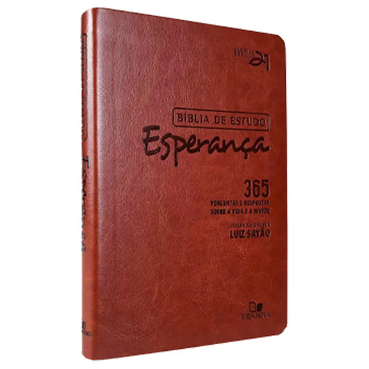Bíblia de Estudo Esperança A21 Letra Normal Capa Couro Simulado
