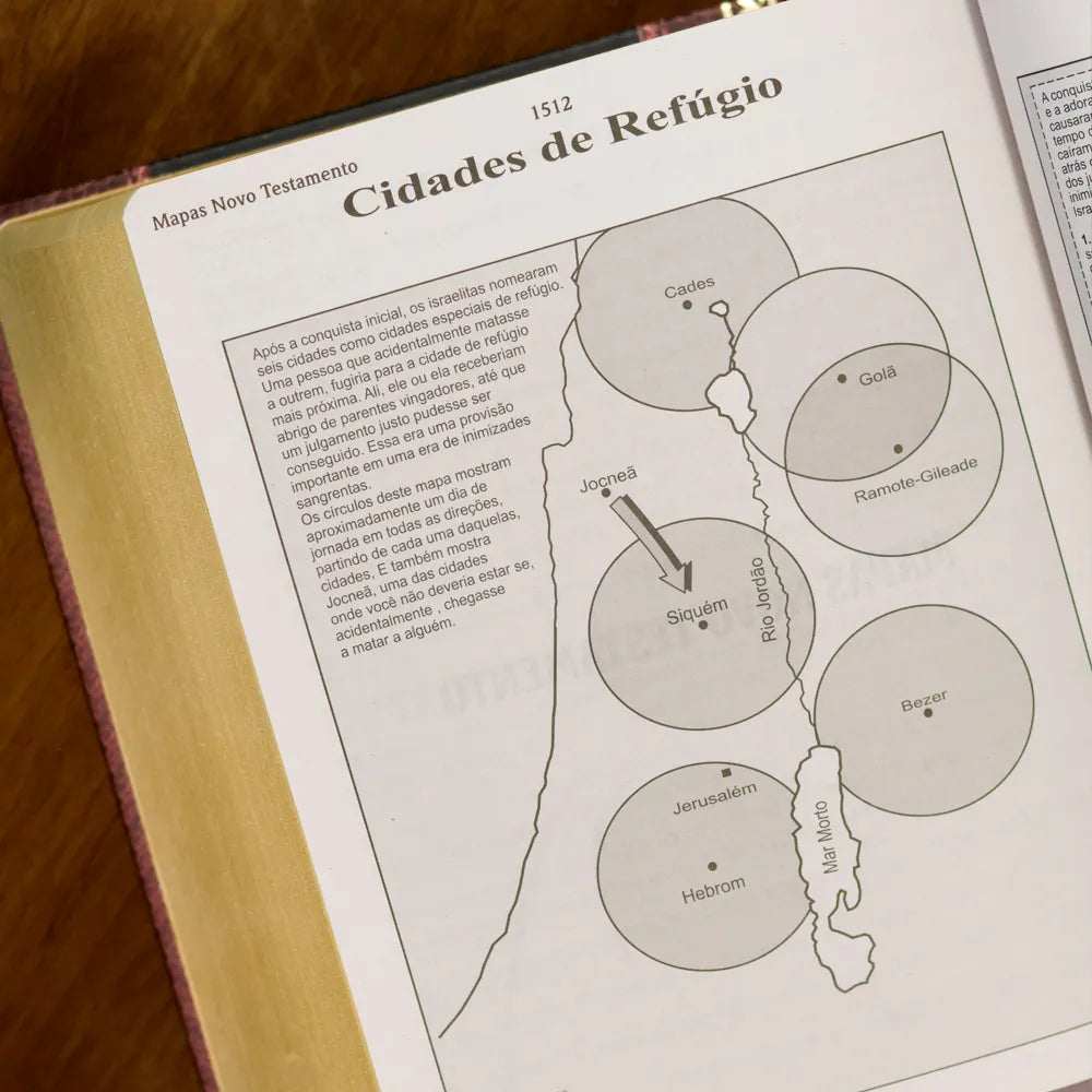 Biblia de estudo king james atualizada letra hipergigante mapa