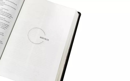 Bíblia de Estudo Textual Letra Gigante Capa Preta Luxo Novo Pacto