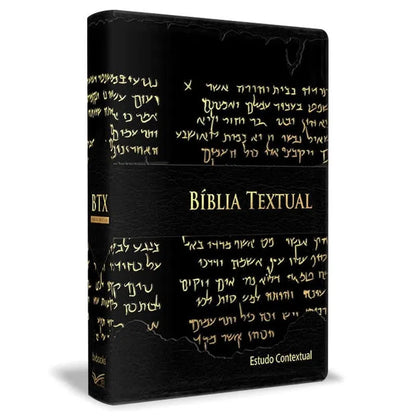 Bíblia de Estudo Textual Letra Gigante Capa Preta Luxo