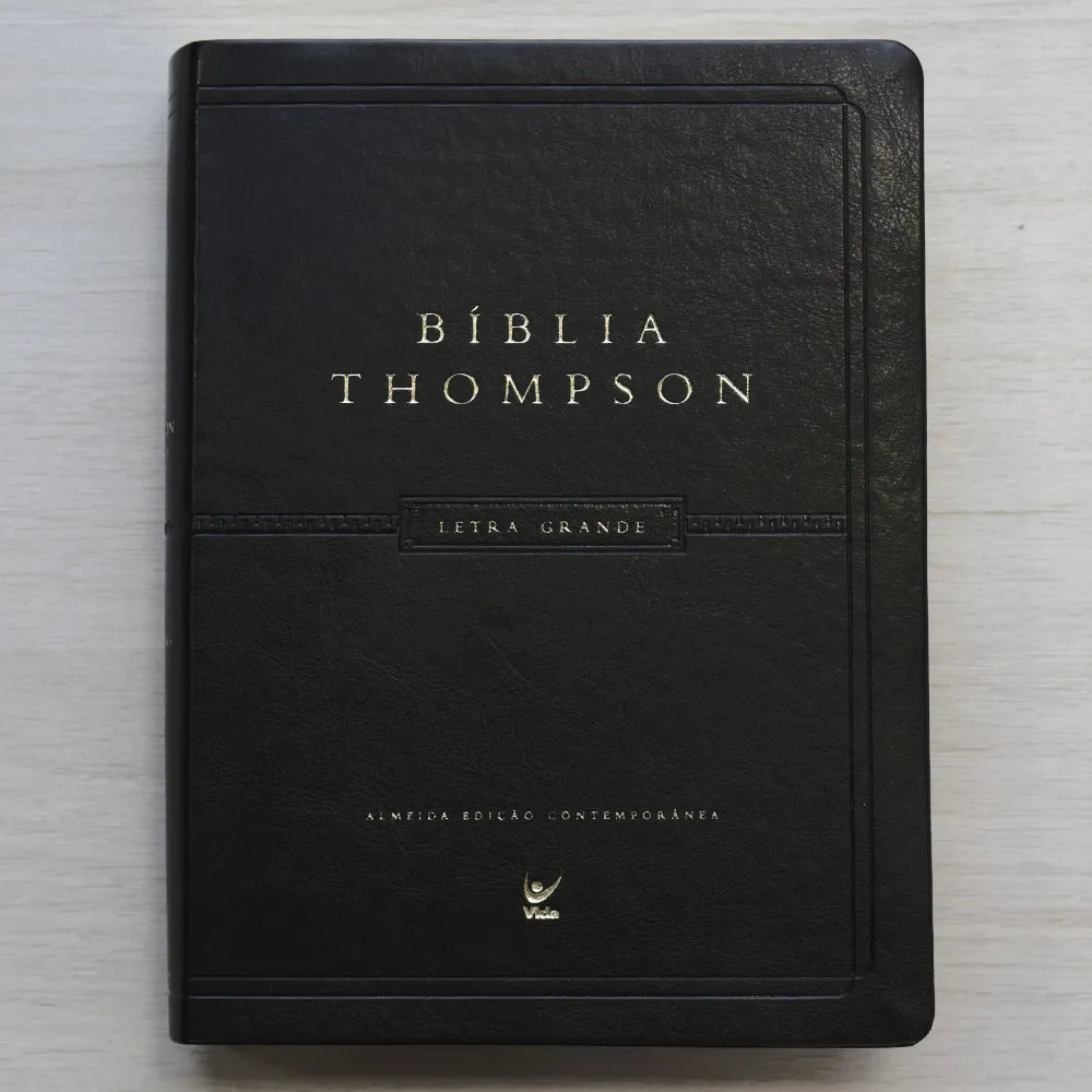 biblia de estudo thompson letra grande preta luxo capa