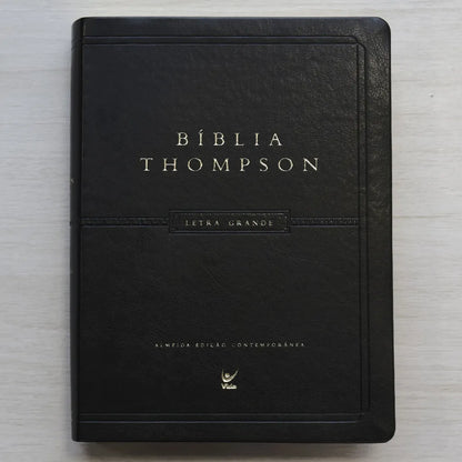 biblia de estudo thompson letra grande preta luxo capa