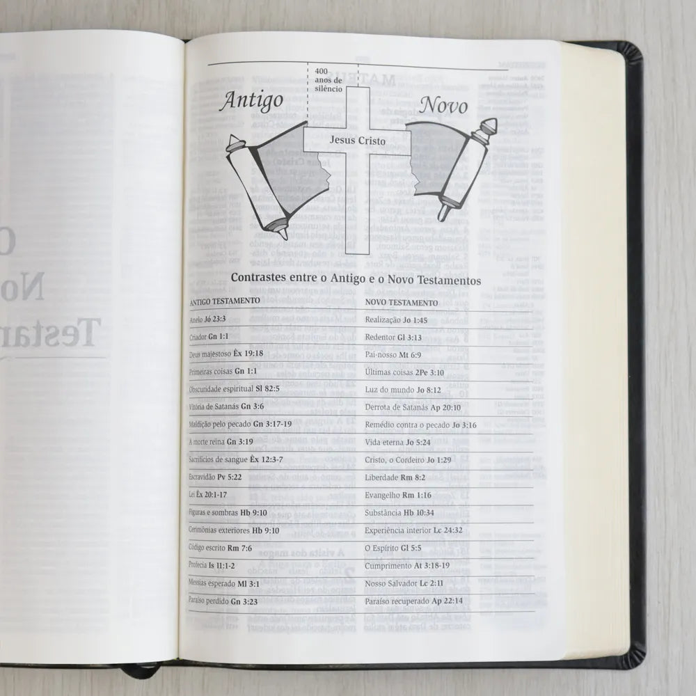biblia de estudo thompson letra grande preta luxo cruz