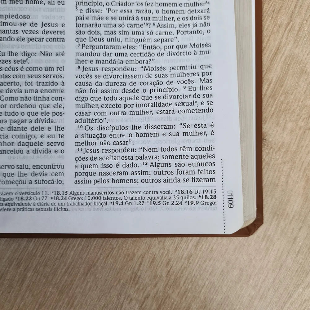 Bíblia do Homem NVI Letra Grande Capa Luxo Marrom Letra