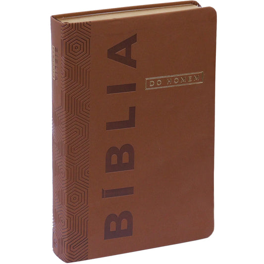 Bíblia do Homem NVI Letra Grande Capa Luxo Marrom