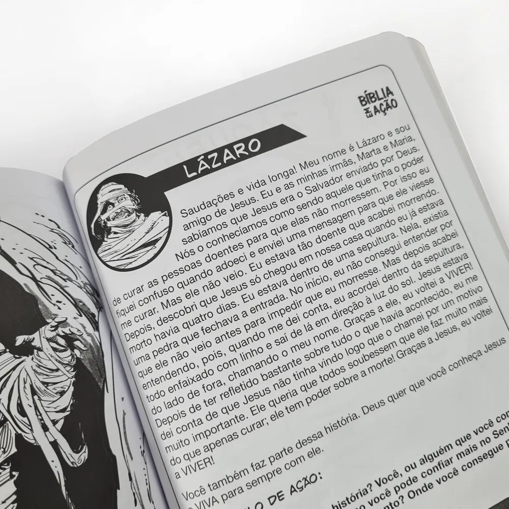 biblia em ação para colorir texto