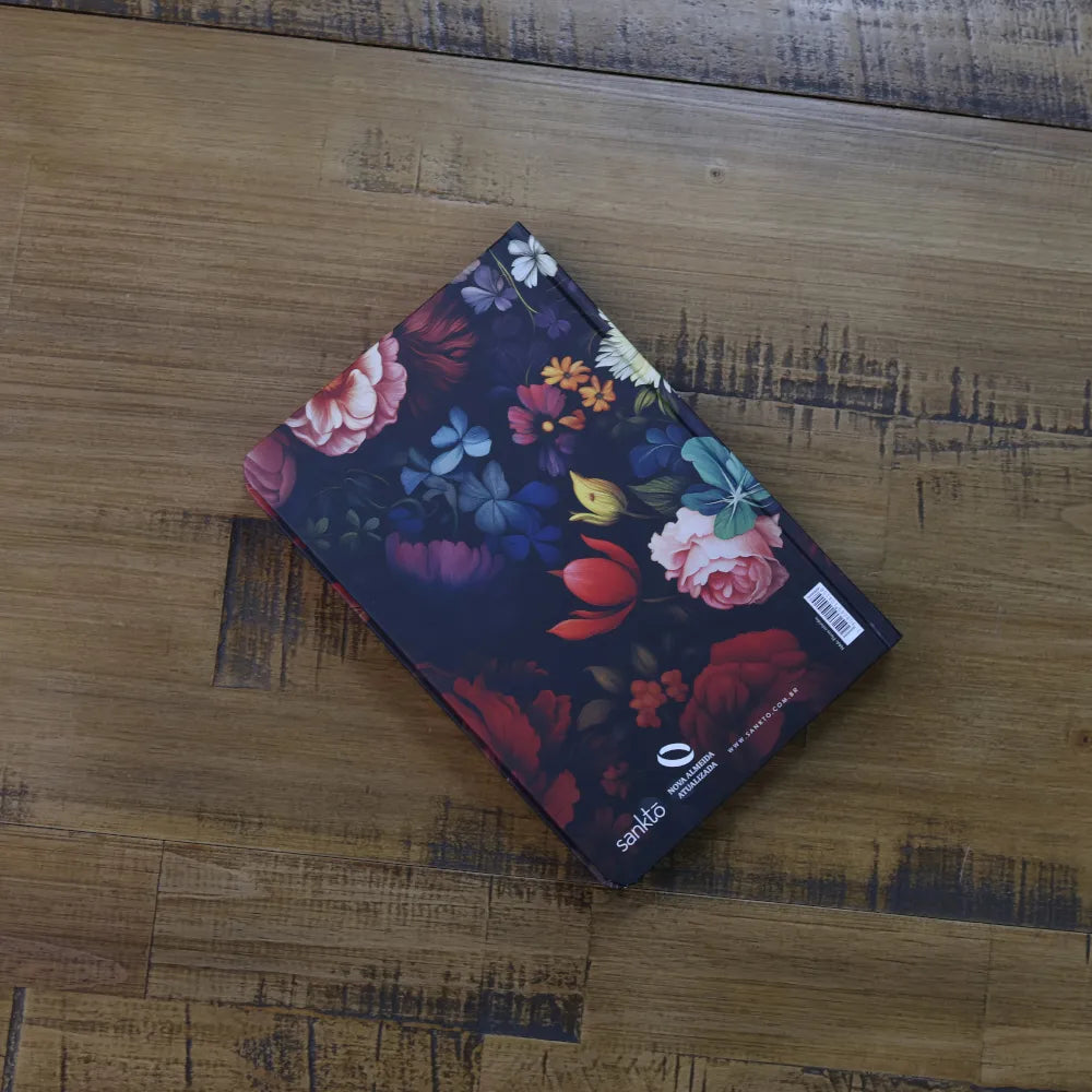 Biblia Flores Coloridas NAA Letra Normal Capa Dura verso
