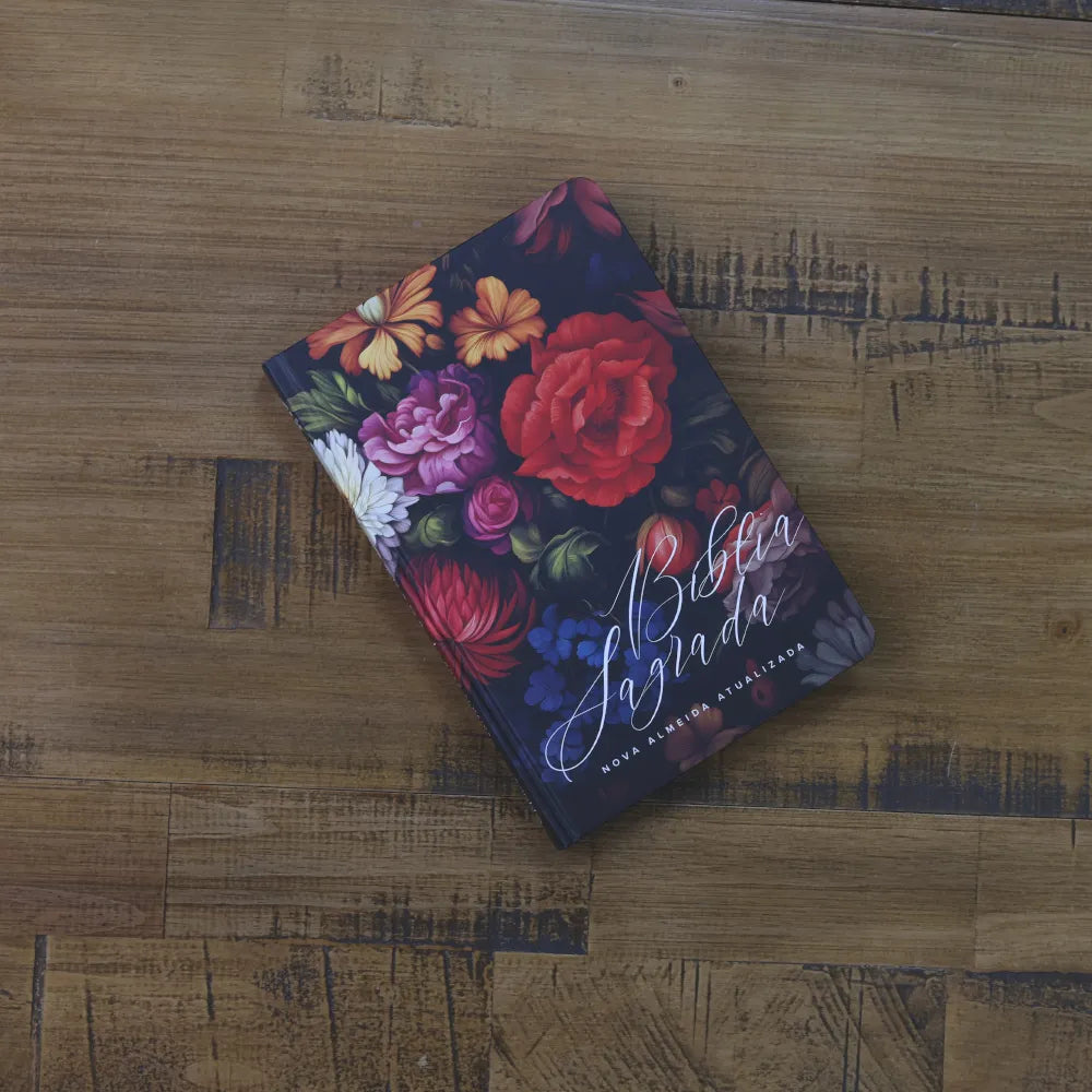 Biblia Flores Coloridas NAA Letra Normal Capa
