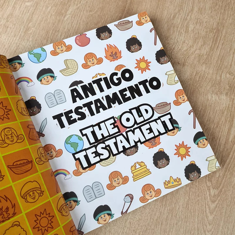 Bíblia Ilustrada 3 Palavrinhas Bilíngue Edição Luxo Capa Dura Antigo