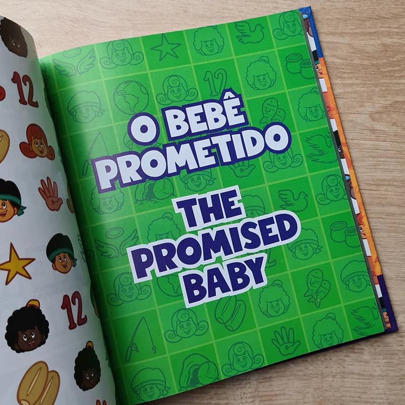 Bíblia Ilustrada 3 Palavrinhas Bilíngue Edição Luxo Capa Dura Bebê