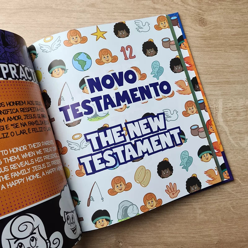 Bíblia Ilustrada 3 Palavrinhas Bilíngue Edição Luxo Capa Dura Novo