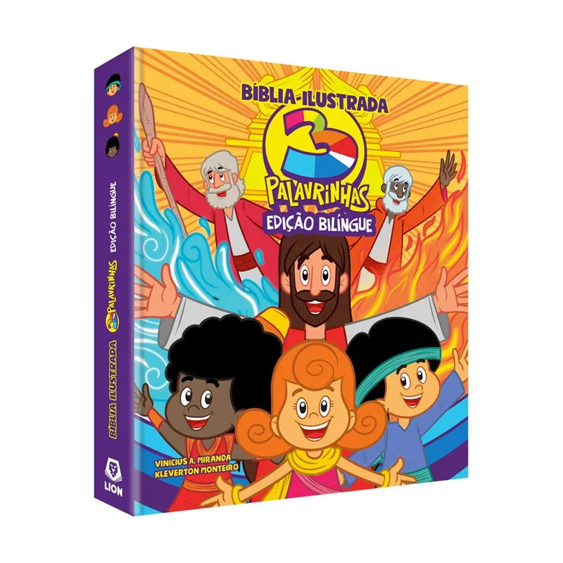 Bíblia Ilustrada 3 Palavrinhas Bilíngue Edição Luxo Capa Dura