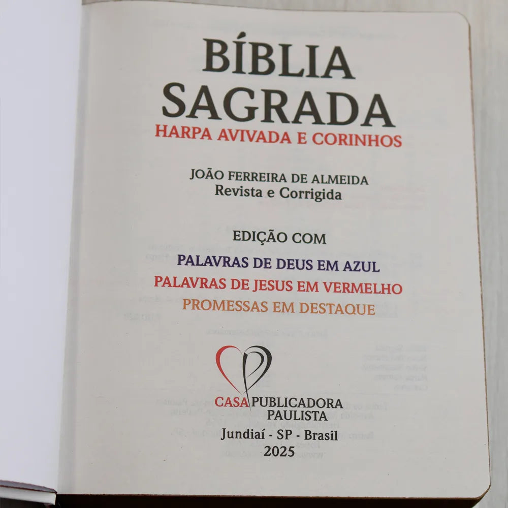 Bíblia Sagrada ARC Harpa Avivada e Corinhos Jumbo Capa Dura Pássaros  destaque
