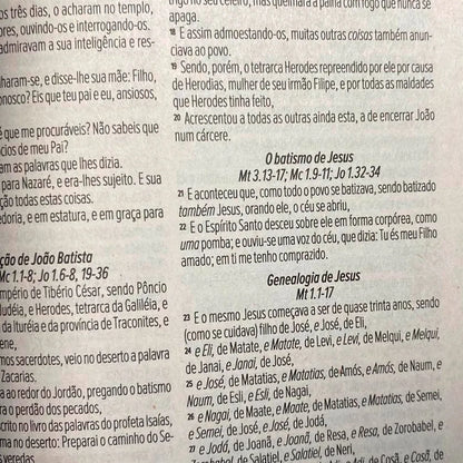 Bíblia Sagrada Flores ARC Letra Normal Capa Brochura Letra