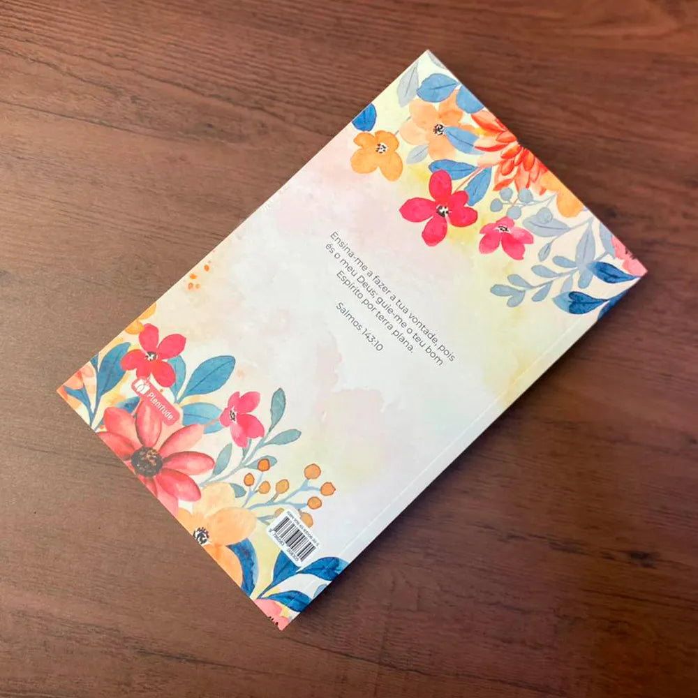Bíblia Sagrada Flores ARC Letra Normal Capa Brochura Verso
