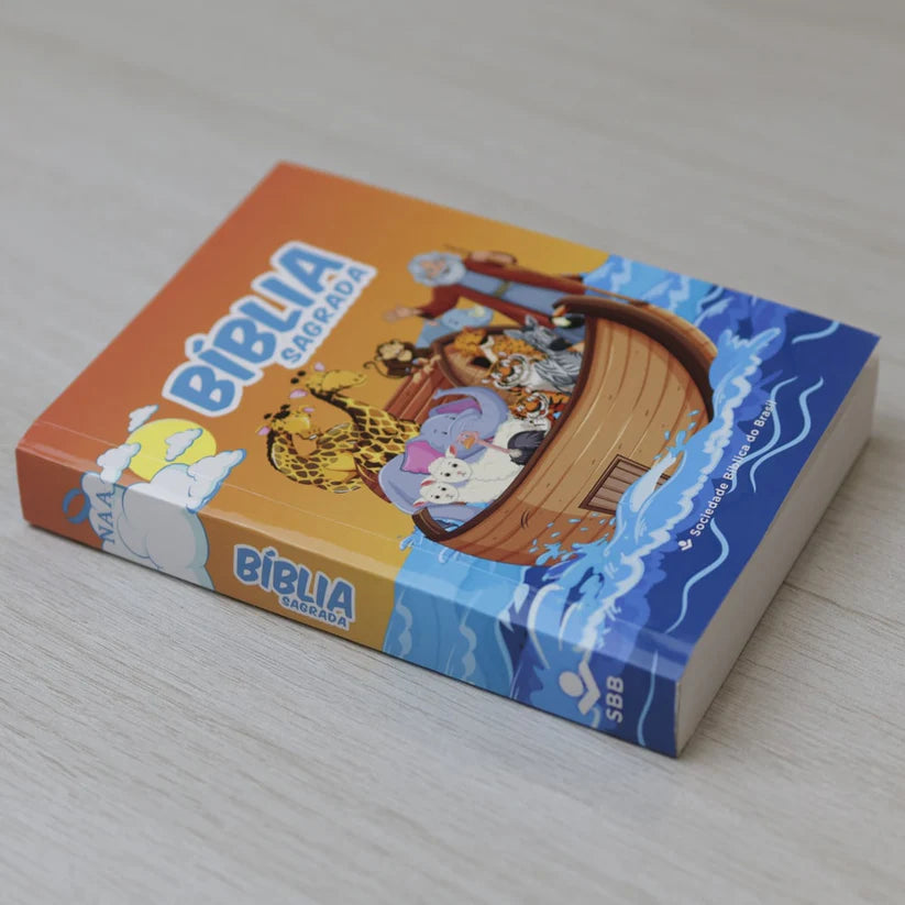 Bíblia Sagrada Infantil NAA Capa Brochura Arca Capa
