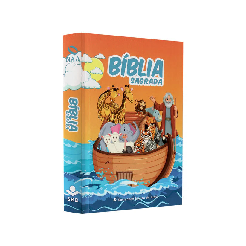 Bíblia Sagrada Infantil NAA Capa Brochura Arca