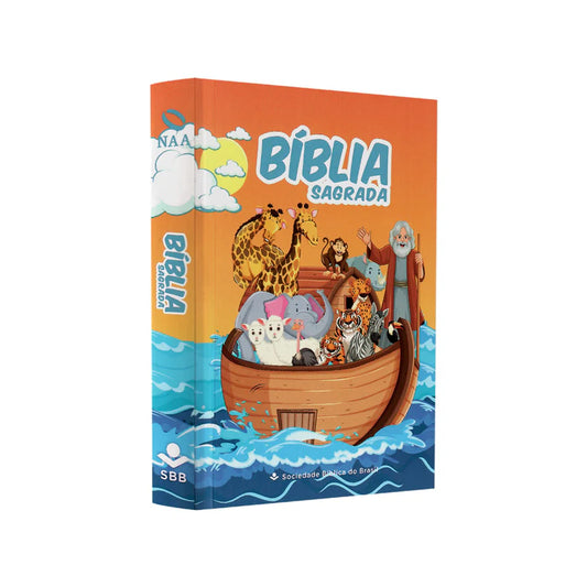 Bíblia Sagrada Infantil NAA Capa Brochura Arca