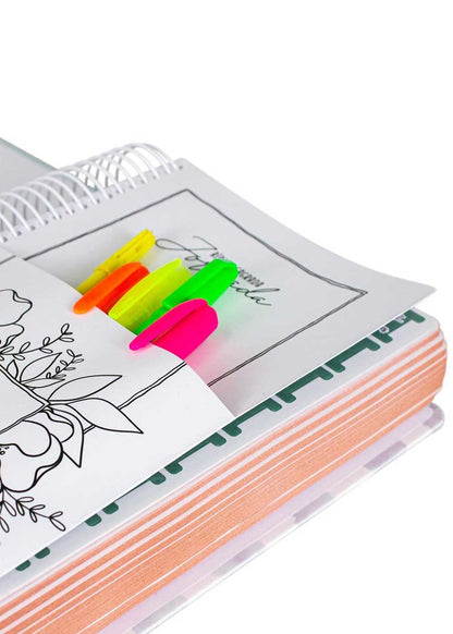 Bíblia Sagrada Jornada Espiral NAA Capa Flores Detalhe