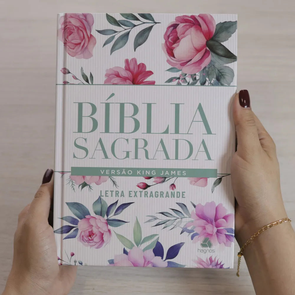 Bíblia Sagrada King James Letra Extra Grande Capa Dura Modelo Vida frente