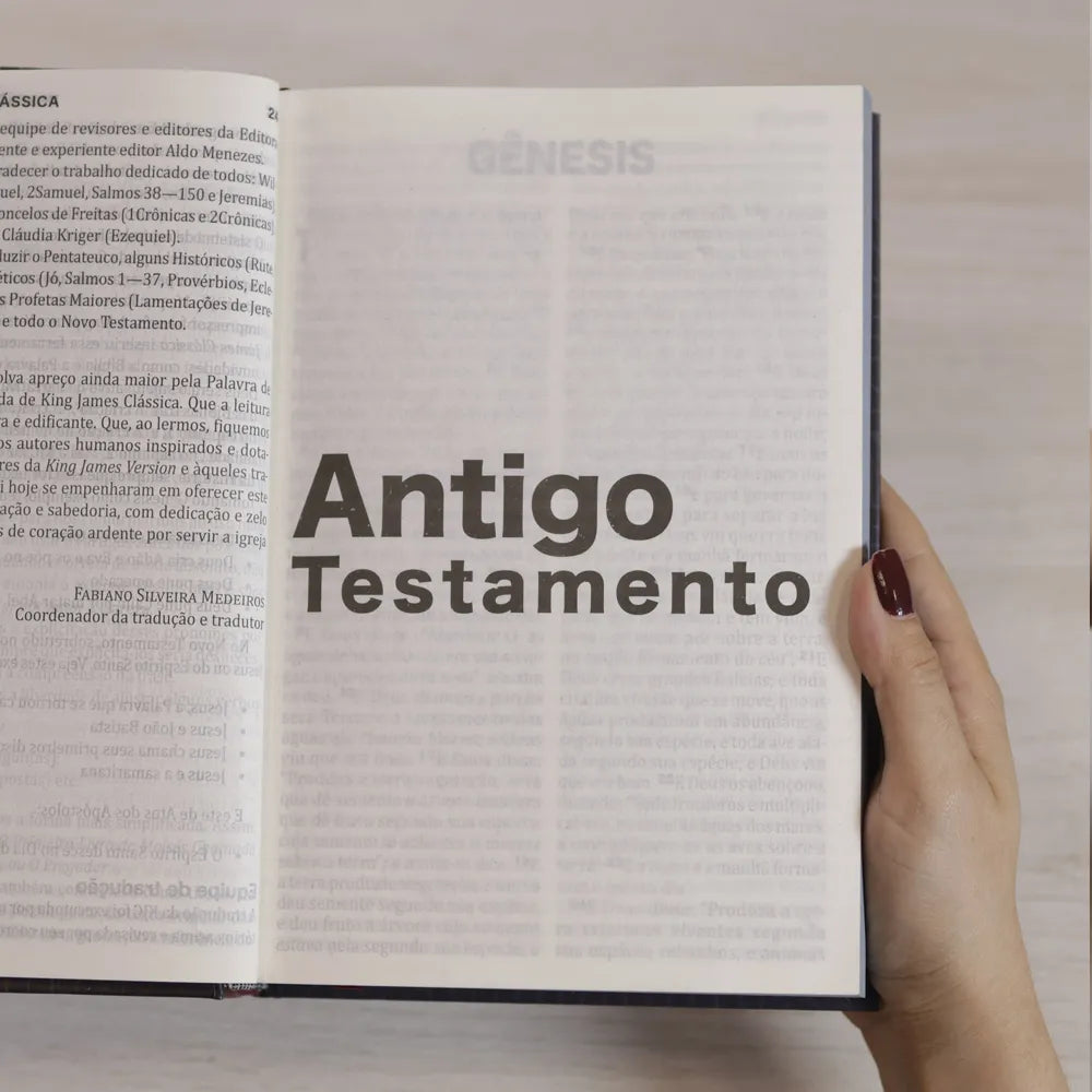 Bíblia Sagrada King James Letra Extra Grande Capa Dura Verdade Antigo
