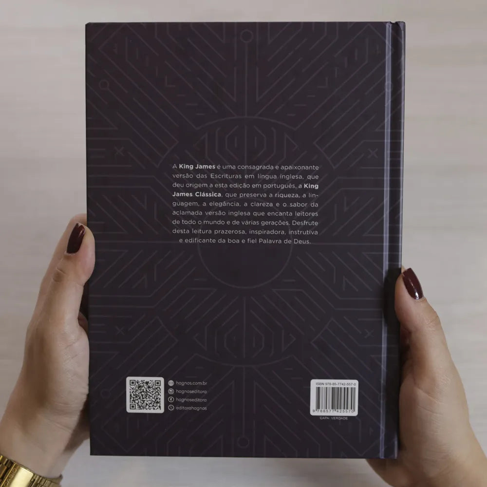 Bíblia Sagrada King James Letra Extra Grande Capa Dura Verdade Verso
