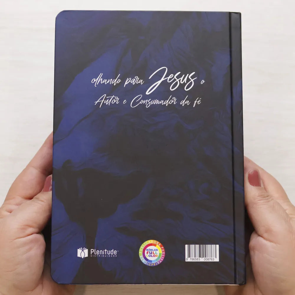 Bíblia Sagrada Leão Consumado ARC Letra Maior Harpa e Corinhos Capa Dura verso