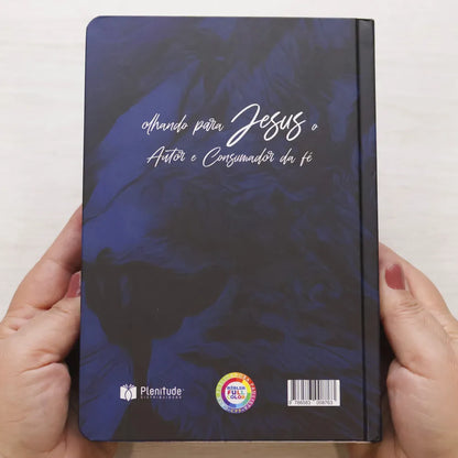 Bíblia Sagrada Leão Consumado ARC Letra Maior Harpa e Corinhos Capa Dura verso