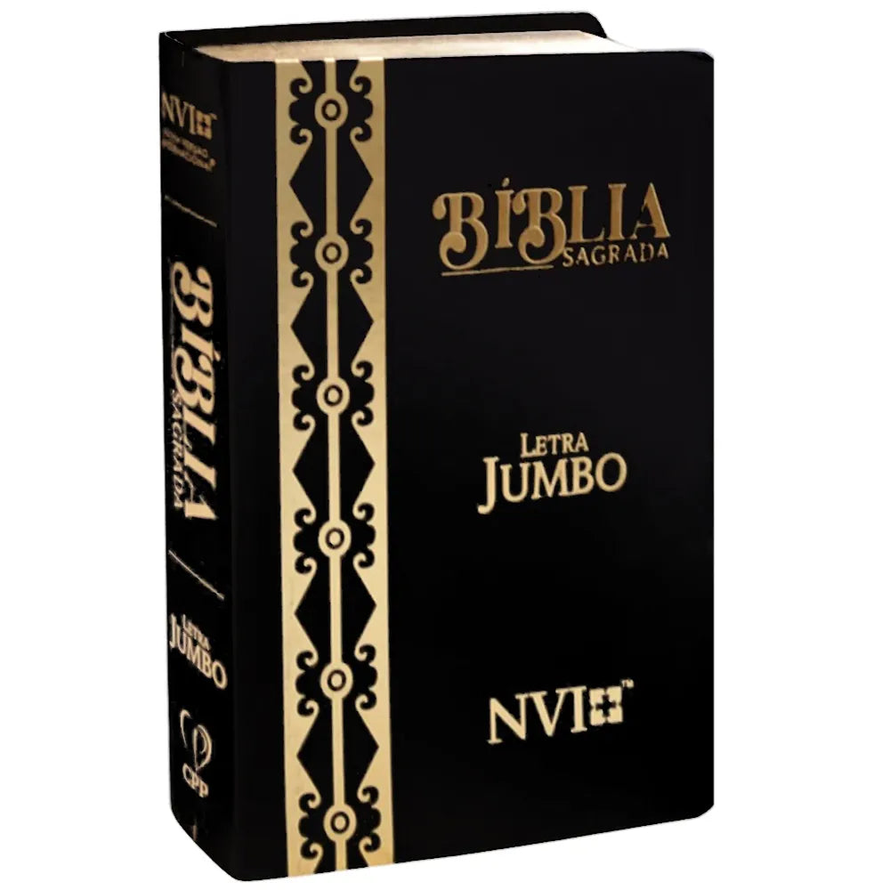Bíblia Sagrada Letra Jumbo NVI Capa Arabesco Preta